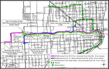 836 Express Route Map